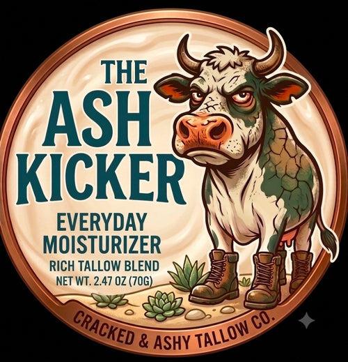 The Ash Kicker - Everyday Moisturizer Rich Tallow Blend label