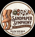 Sandpaper Symphony - Deep Moisturizing Relief Tallow Skin Balm label